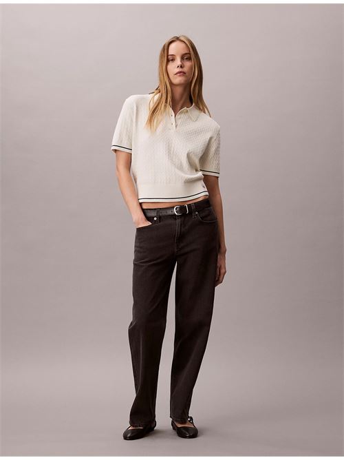 ss woven cropped cble swe CALVIN KLEIN JEANS | LV047F320GYAS